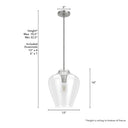 Hunter Lighting 1911-HL Vidria Clear Glass 1 Light 12 Inch Pendant 5