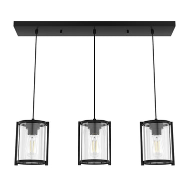Hunter Lighting 1913 Astwood 3 Light Cluster Linear 2