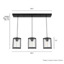 Hunter Lighting 1913 Astwood 3 Light Cluster Linear 13