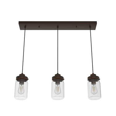 Hunter Lighting 1915-HL Devon Park 3 Light Cluster Linear 17