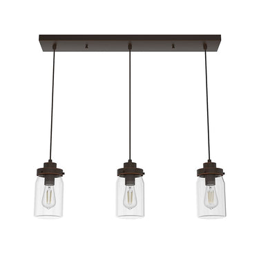 Hunter Lighting 1915-HL Devon Park 3 Light Cluster Linear 2