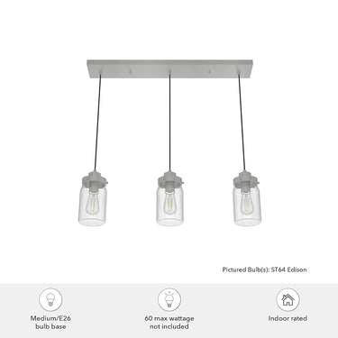 Hunter Lighting 1915-HL Devon Park 3 Light Cluster Linear 3