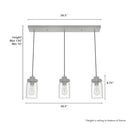 Hunter Lighting 1915-HL Devon Park 3 Light Cluster Linear 7