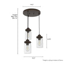 Hunter Lighting 1915-HL1 Devon Park 3 Light Cluster Round 14