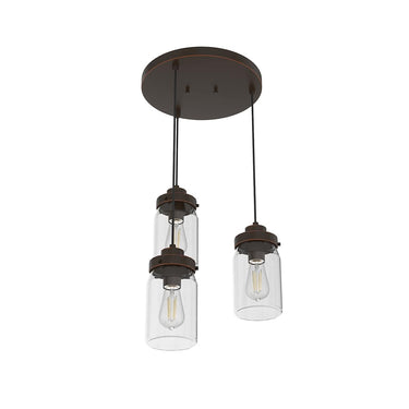 Hunter Lighting 1915-HL1 Devon Park 3 Light Cluster Round 17