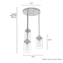 Hunter Lighting 1915-HL1 Devon Park 3 Light Cluster Round 7