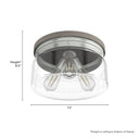Hunter Lighting 1915-HL2 Devon Park 3 Light Flush Mount 3