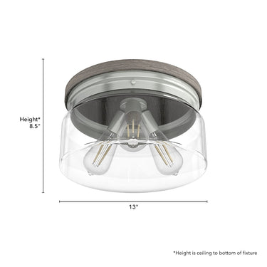 Hunter Lighting 1915-HL2 Devon Park 3 Light Flush Mount 3