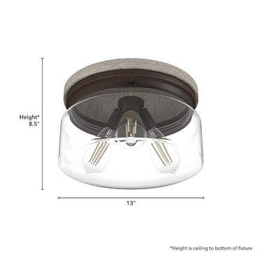 Hunter Lighting 1915-HL2 Devon Park 3 Light Flush Mount 7