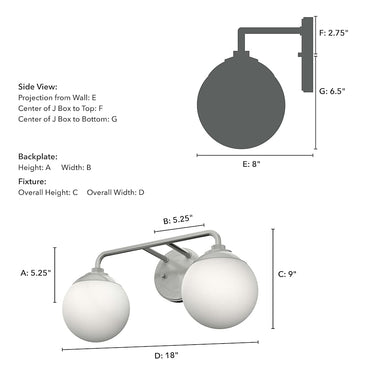 Hunter Lighting 1916-HL Hepburn 2 Light Vanity 7