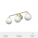 Hunter Lighting 1917 Hepburn 3 Light Vanity 12