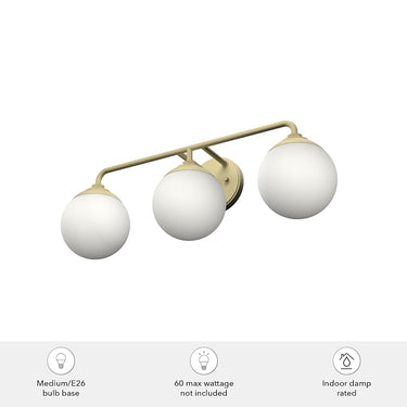 Hunter Lighting 1917 Hepburn 3 Light Vanity 12
