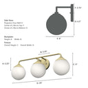 Hunter Lighting 1917 Hepburn 3 Light Vanity 13