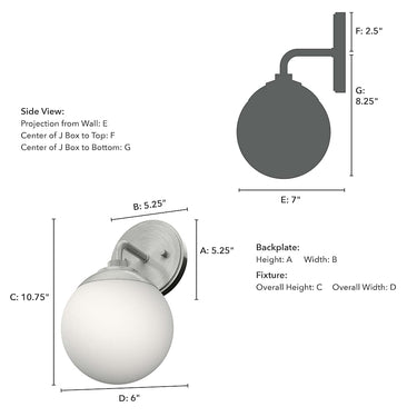 Hunter Lighting 1917-HL Hepburn 1 Light Wall Sconce 7