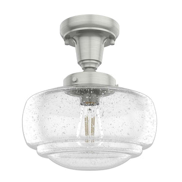 Hunter Lighting 1918 Saddle Creek Clear Seeded Glass 1 Light 10 Inch Pendant 11