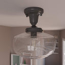 Hunter Lighting 1918 Saddle Creek Clear Seeded Glass 1 Light 10 Inch Pendant 13