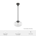 Hunter Lighting 1918 Saddle Creek Clear Seeded Glass 1 Light 10 Inch Pendant 16