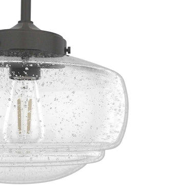 Hunter Lighting 1918 Saddle Creek Clear Seeded Glass 1 Light 10 Inch Pendant 18