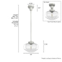 Hunter Lighting 1918 Saddle Creek Clear Seeded Glass 1 Light 10 Inch Pendant 5