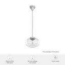 Hunter Lighting 1918 Saddle Creek Clear Seeded Glass 1 Light 10 Inch Pendant 6