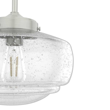 Hunter Lighting 1918 Saddle Creek Clear Seeded Glass 1 Light 10 Inch Pendant 9