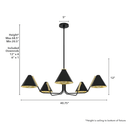 Hunter Lighting 1919 Grove Isle 5 Light Chandelier 6