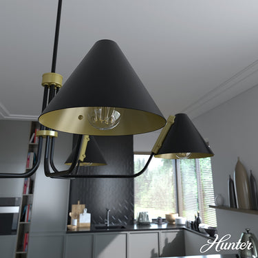 Hunter Lighting 1919 Grove Isle 5 Light Chandelier 3