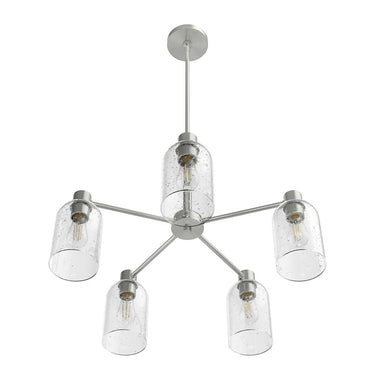 Hunter Lighting 1919-HL Lochmeade Clear Seeded Glass 5 Light Chandelier 11
