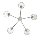 Hunter Lighting 1919-HL Lochmeade Clear Seeded Glass 5 Light Chandelier 12