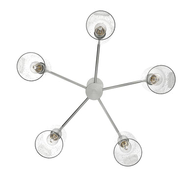 Hunter Lighting 1919-HL Lochmeade Clear Seeded Glass 5 Light Chandelier 12