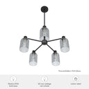 Hunter Lighting 1919-HL Lochmeade Clear Seeded Glass 5 Light Chandelier 15