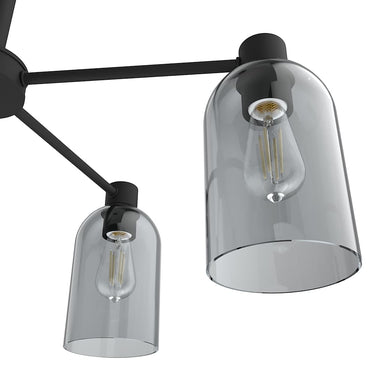 Hunter Lighting 1919-HL Lochmeade Clear Seeded Glass 5 Light Chandelier 17