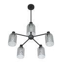 Hunter Lighting 1919-HL Lochmeade Clear Seeded Glass 5 Light Chandelier 19