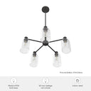 Hunter Lighting 1919-HL Lochmeade Clear Seeded Glass 5 Light Chandelier 23