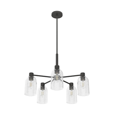 Hunter Lighting 1919-HL Lochmeade Clear Seeded Glass 5 Light Chandelier 3