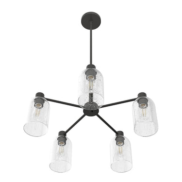 Hunter Lighting 1919-HL Lochmeade Clear Seeded Glass 5 Light Chandelier 27