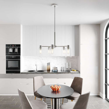 Hunter Lighting 1919-HL Lochmeade Clear Seeded Glass 5 Light Chandelier 4