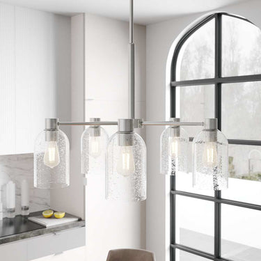 Hunter Lighting 1919-HL Lochmeade Clear Seeded Glass 5 Light Chandelier 5