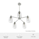 Hunter Lighting 1919-HL Lochmeade Clear Seeded Glass 5 Light Chandelier 6