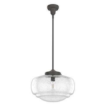 Hunter Lighting 1919-HL1 Saddle Creek Clear Seeded Glass 1 Light 16 Inch Pendant 2