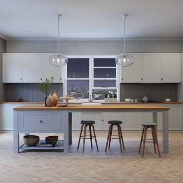 Hunter Lighting 1919-HL1 Saddle Creek Clear Seeded Glass 1 Light 16 Inch Pendant 3