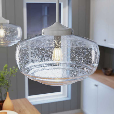 Hunter Lighting 1919-HL1 Saddle Creek Clear Seeded Glass 1 Light 16 Inch Pendant 4