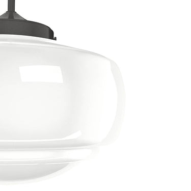 Hunter Lighting 1919-HL2 Saddle Creek Shiny Cased White Glass 1 Light 16 Inch Pendant 14
