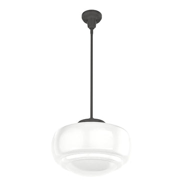 Hunter Lighting 1919-HL2 Saddle Creek Shiny Cased White Glass 1 Light 16 Inch Pendant 15