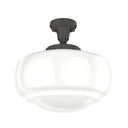 Hunter Lighting 1919-HL2 Saddle Creek Shiny Cased White Glass 1 Light 16 Inch Pendant 16