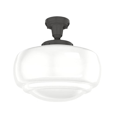 Hunter Lighting 1919-HL2 Saddle Creek Shiny Cased White Glass 1 Light 16 Inch Pendant 16