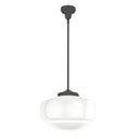 Hunter Lighting 1919-HL2 Saddle Creek Shiny Cased White Glass 1 Light 16 Inch Pendant 2