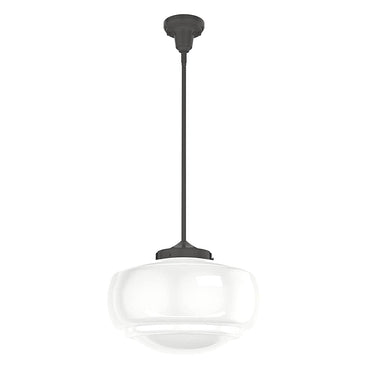 Hunter Lighting 1919-HL2 Saddle Creek Shiny Cased White Glass 1 Light 16 Inch Pendant 2