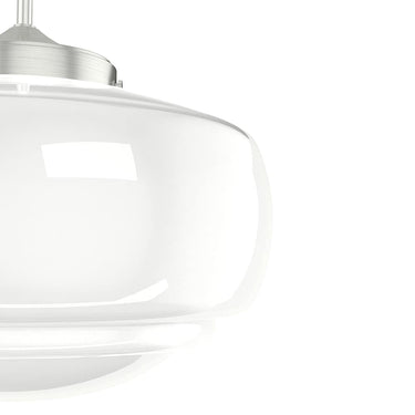 Hunter Lighting 1919-HL2 Saddle Creek Shiny Cased White Glass 1 Light 16 Inch Pendant 8