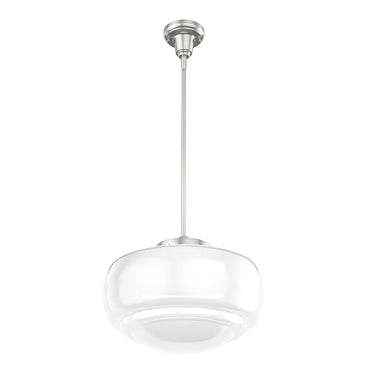 Hunter Lighting 1919-HL2 Saddle Creek Shiny Cased White Glass 1 Light 16 Inch Pendant 9